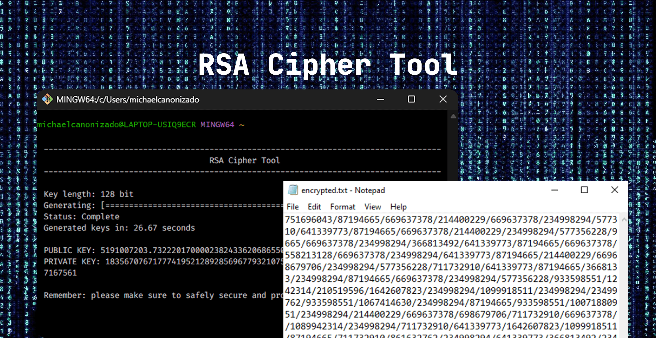RSA Cipher Tool